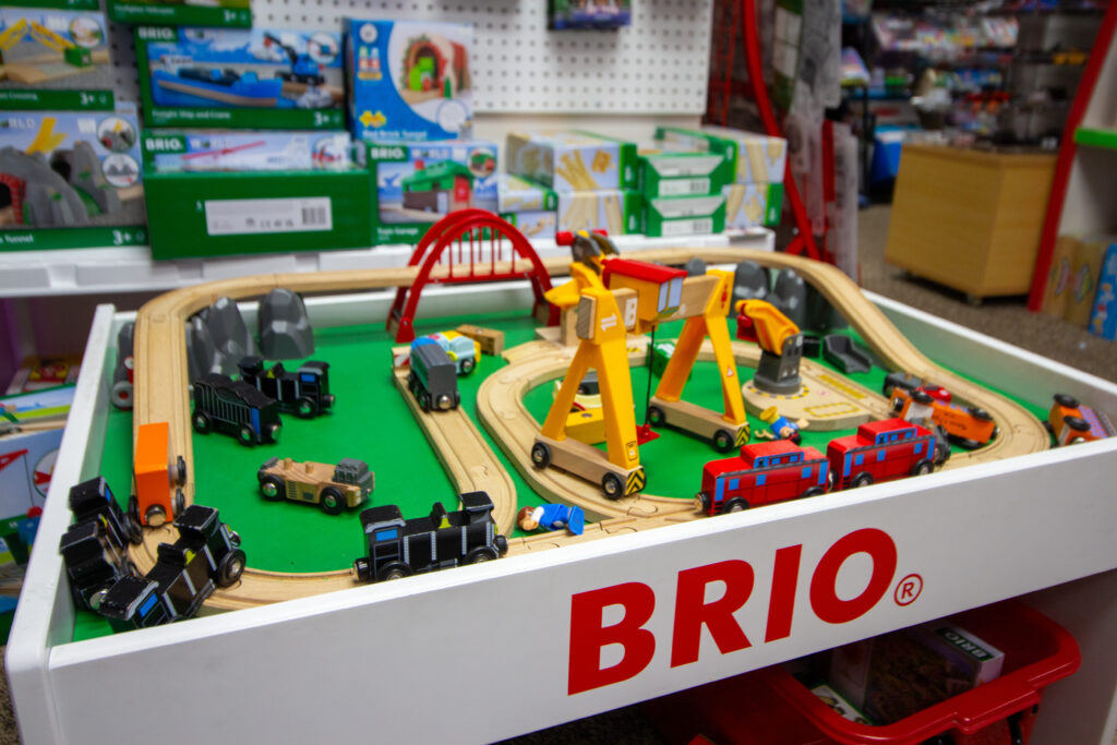 Brio toys at Toy Town in downtown Casper, Wyoming, at a local toy and novelty item store.