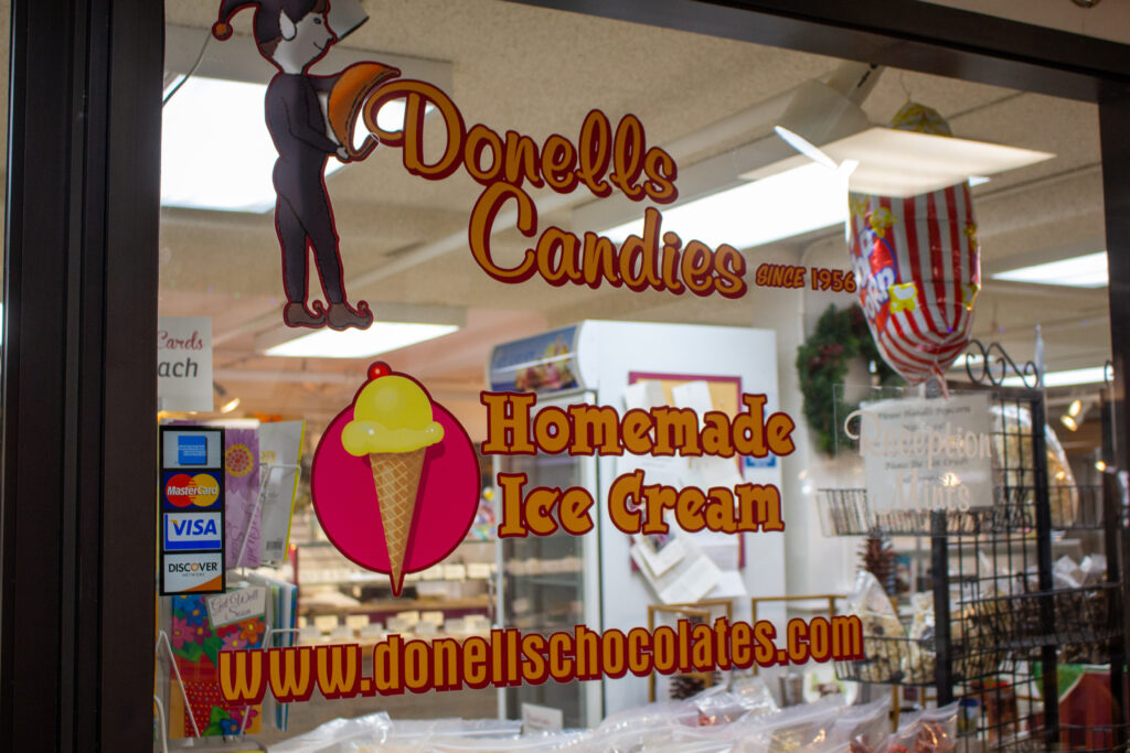 Historic Donells Candies Candy Store in downtown Casper, Wyoming, at the Atrium Plaza.
